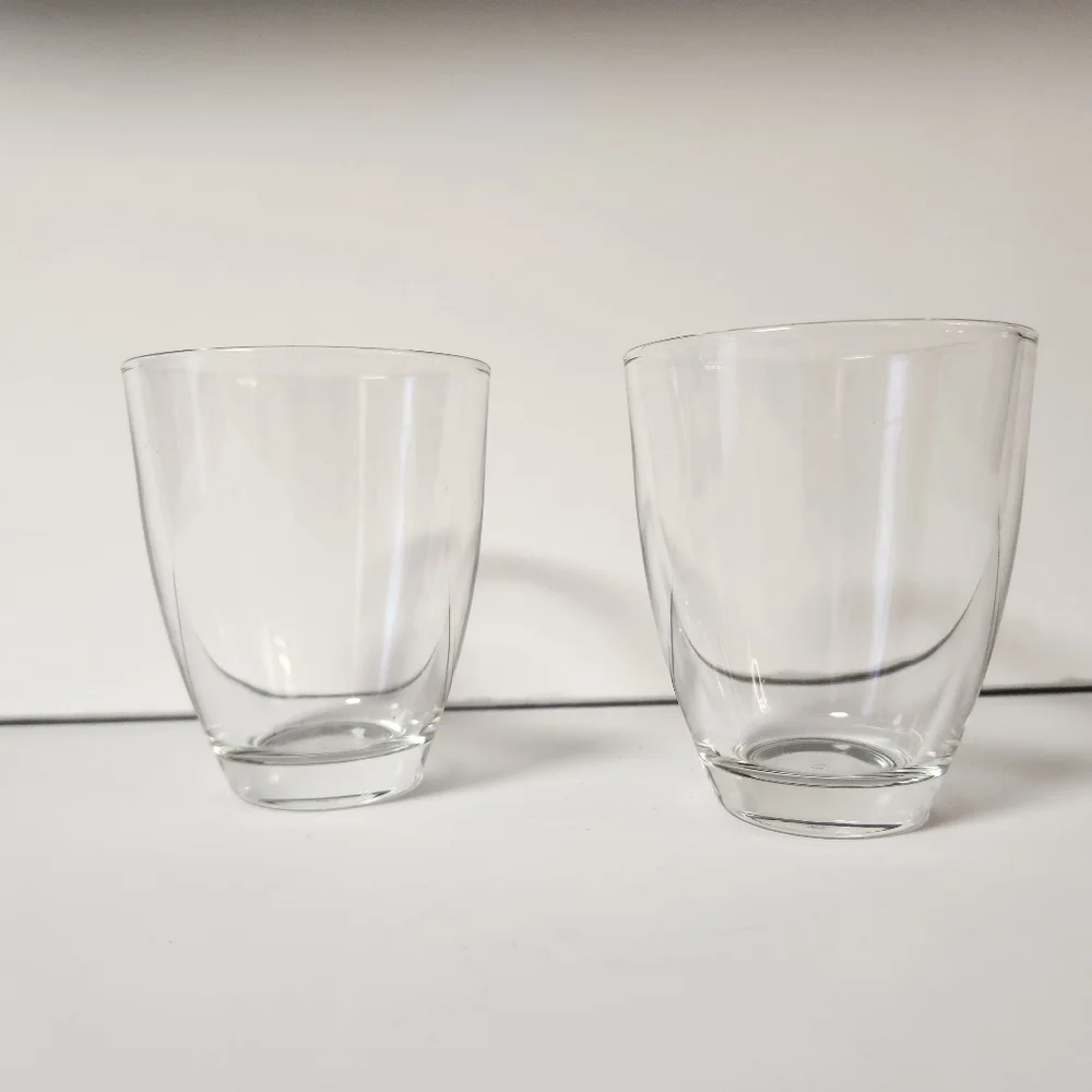 Set of 2 Clear Glass Votives